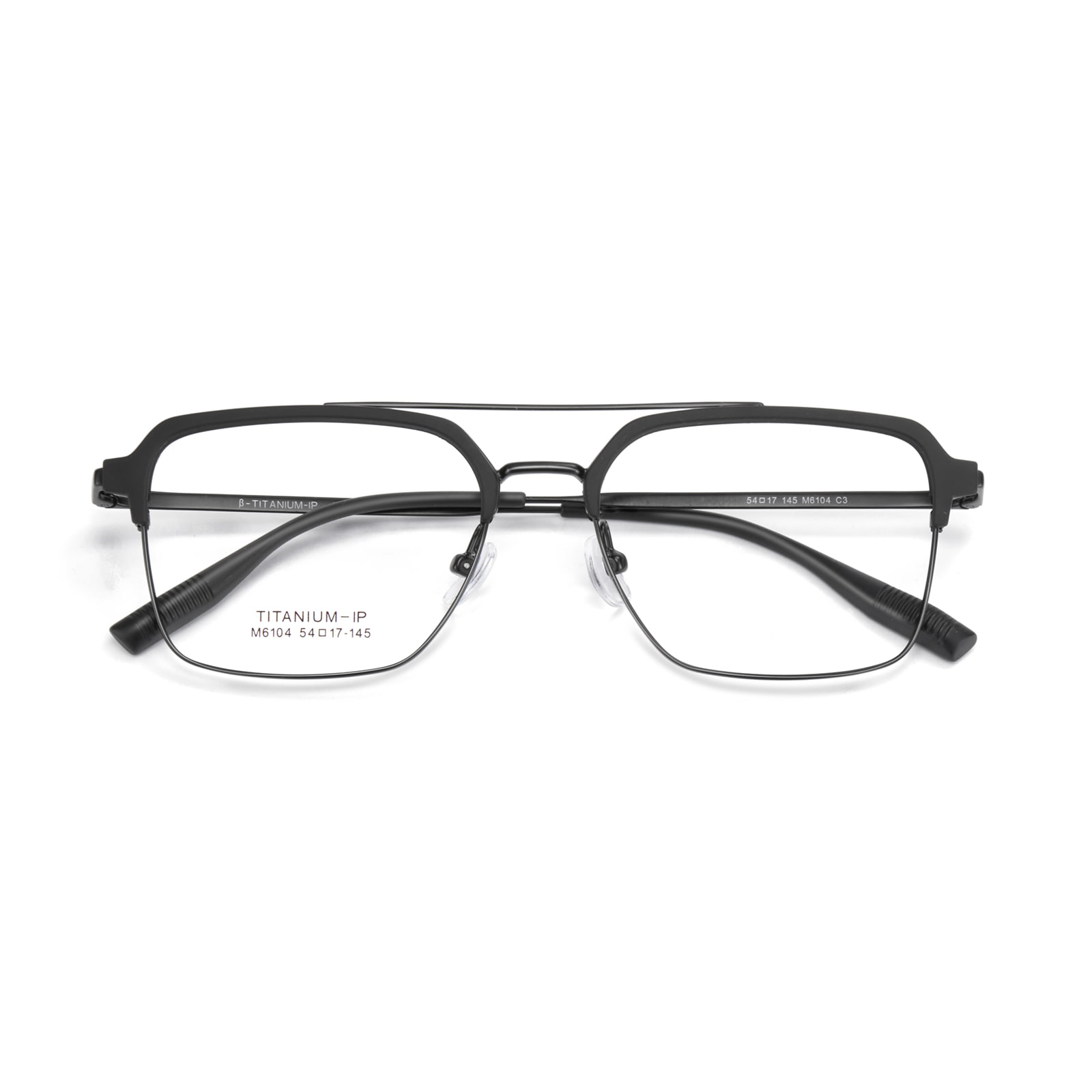 M6104 Rasuk Ganda Tidak Pudar Cermin Mata Titanium Berkilat β