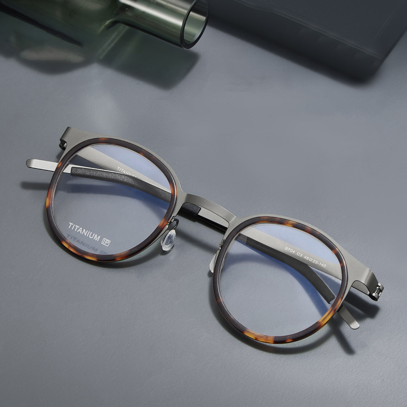 9704 Cermin Mata Titanium Tulen Rim Tanpa Skru Berasingan