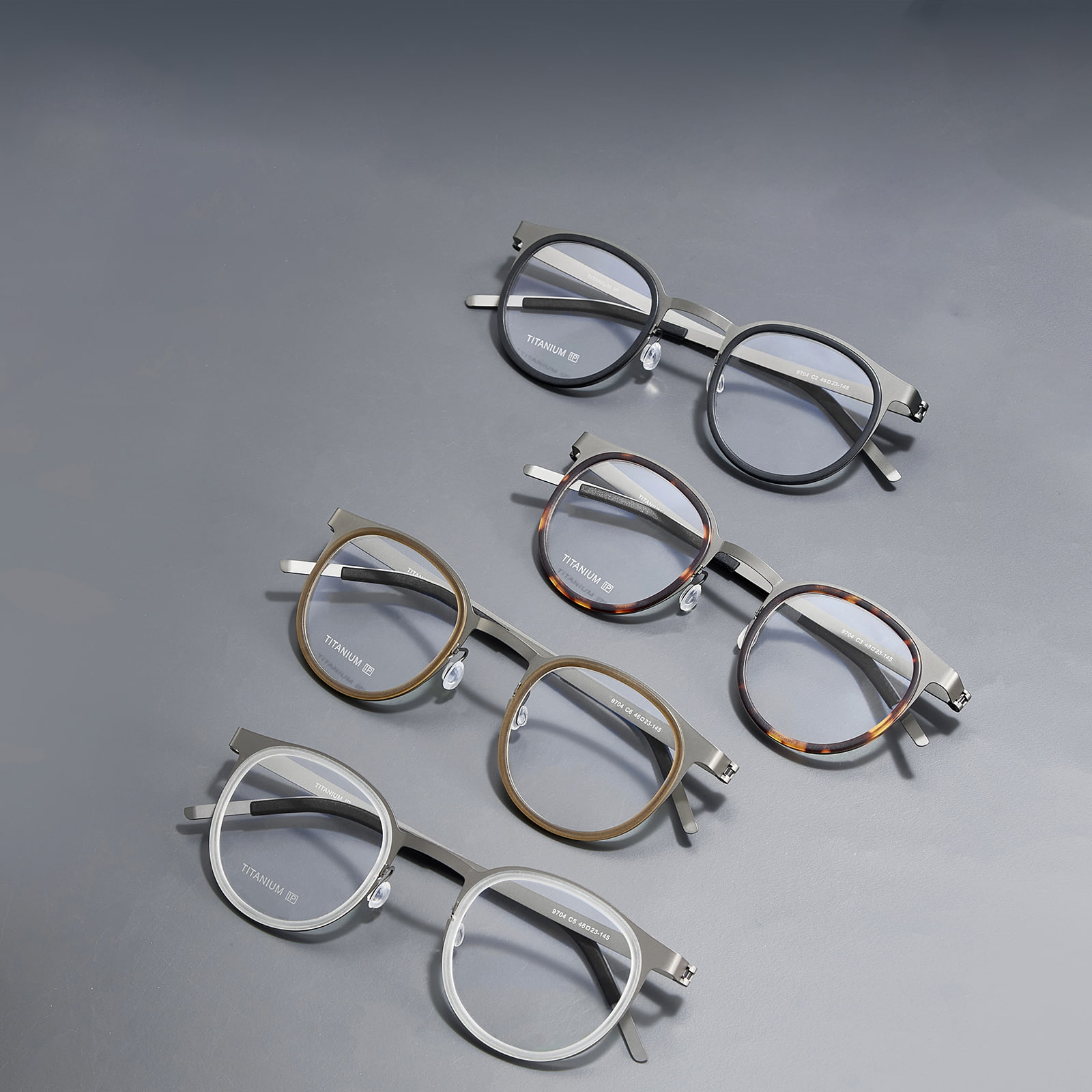 9704 Cermin Mata Titanium Tulen Rim Tanpa Skru Berasingan