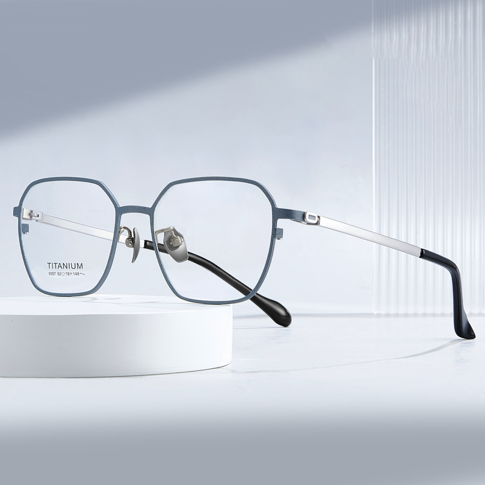 9057 Cermin Mata Titanium Tulen Diperibadi Potong Heksagon