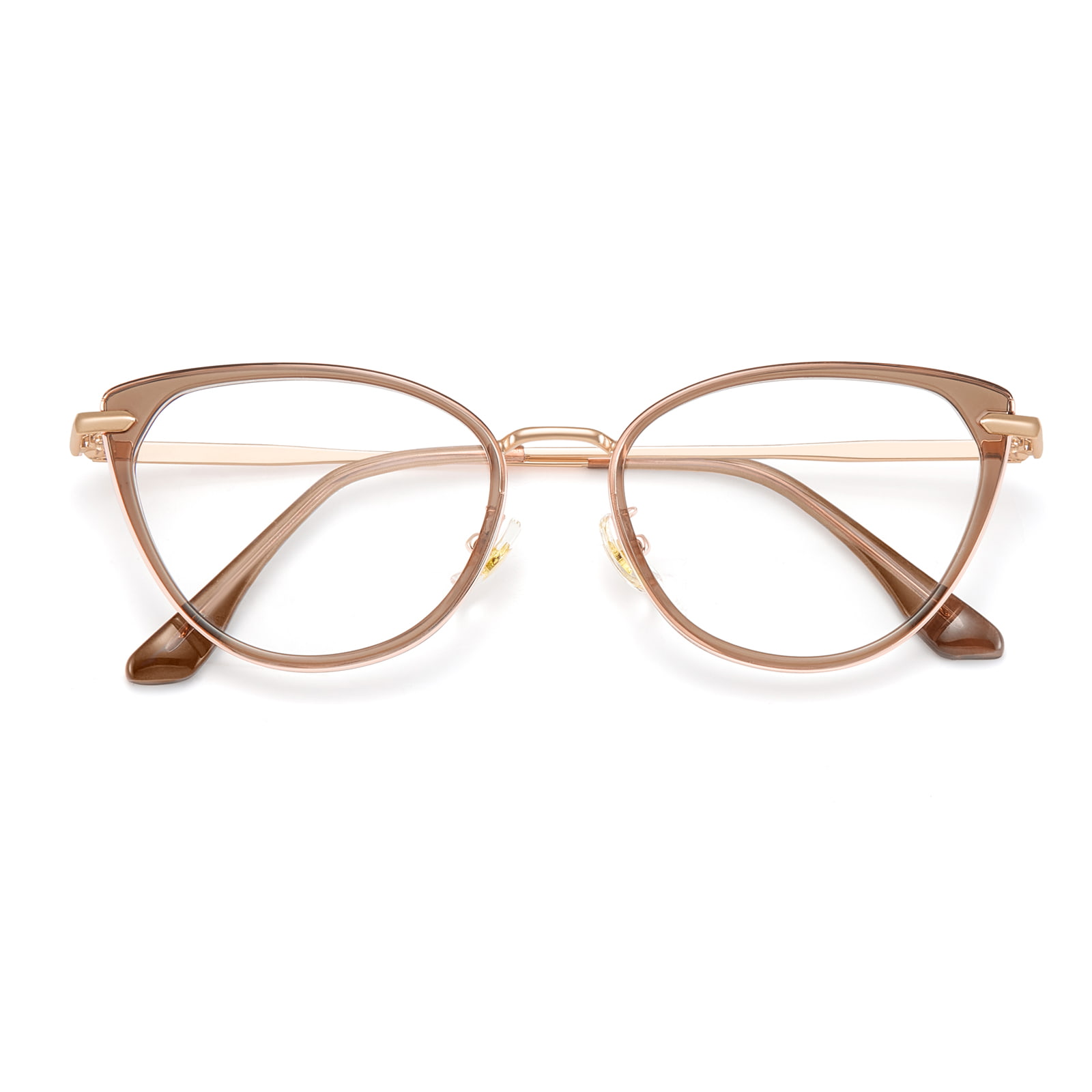 S11916 Gelas Emas Rim Logam Anti-Blue Light Cermin Mata