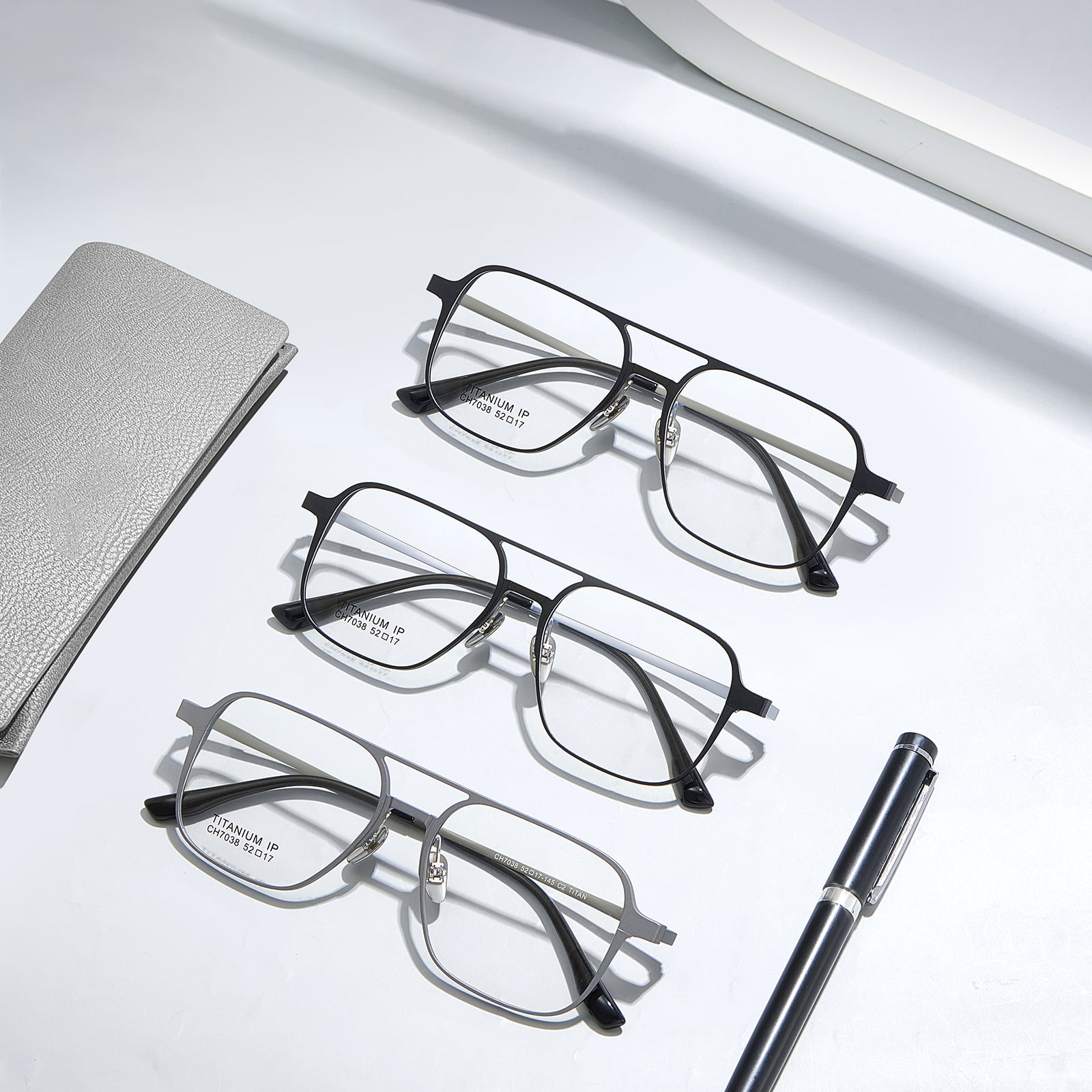 CH7038 Aluminium-Magnesium Double Beam Tiga Dalam Satu Magnetic Myopia Polarized Sunglasses